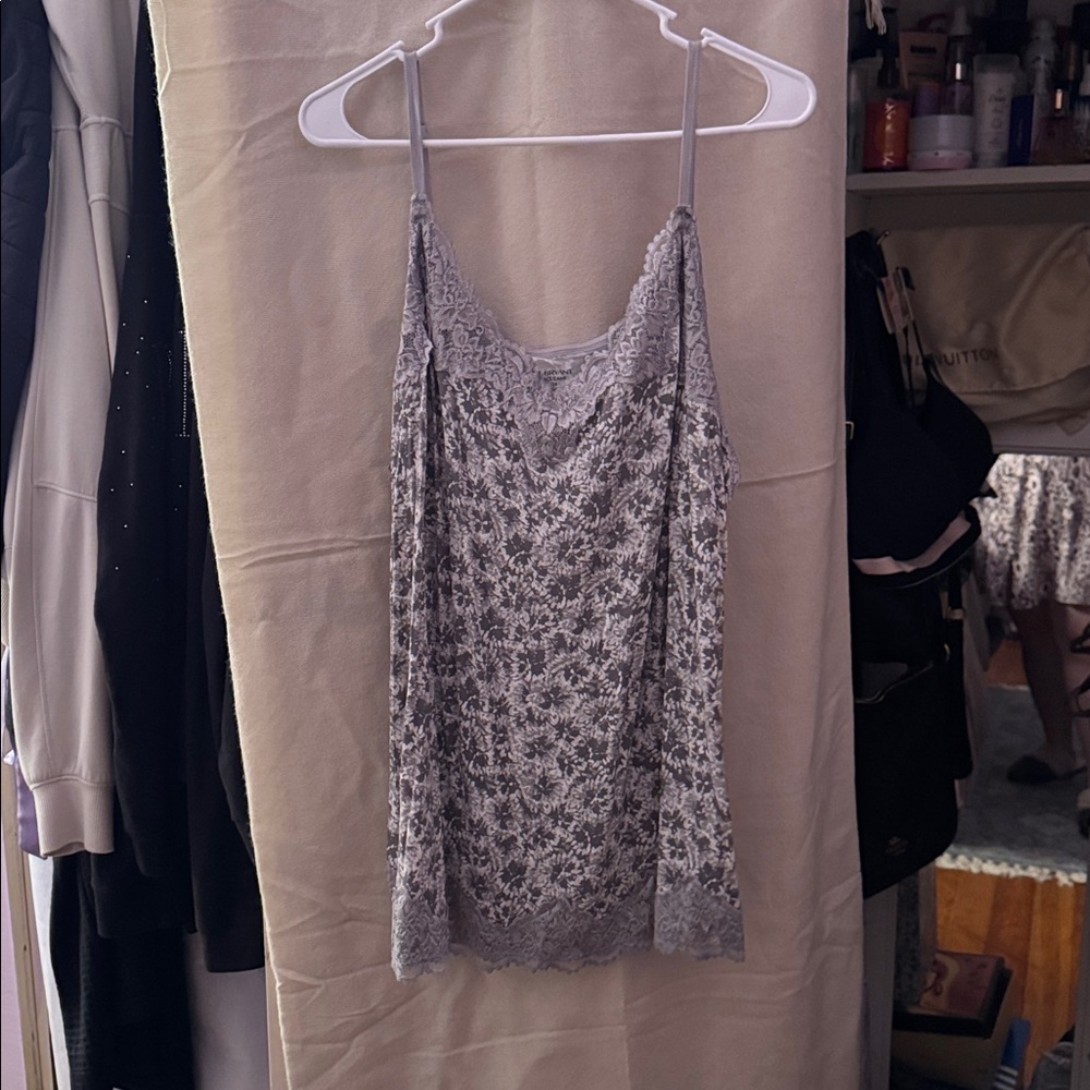Lane Bryant Gray Lace Cami